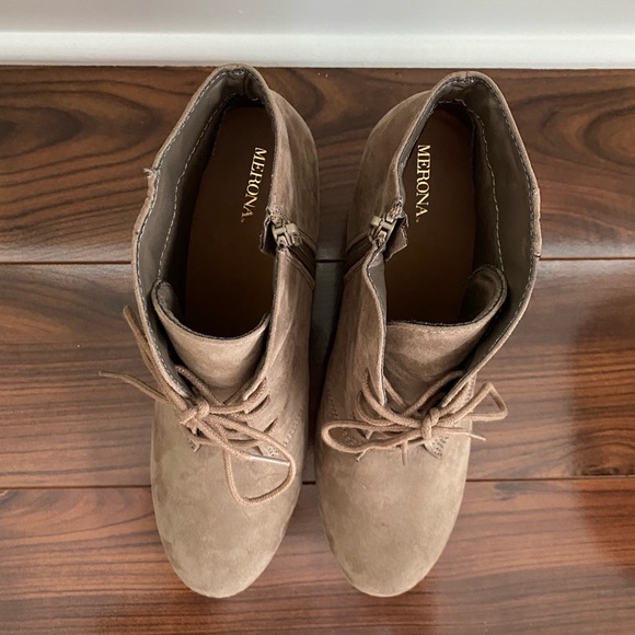 Merona Brown Suede Wedges - Picture 7 of 7